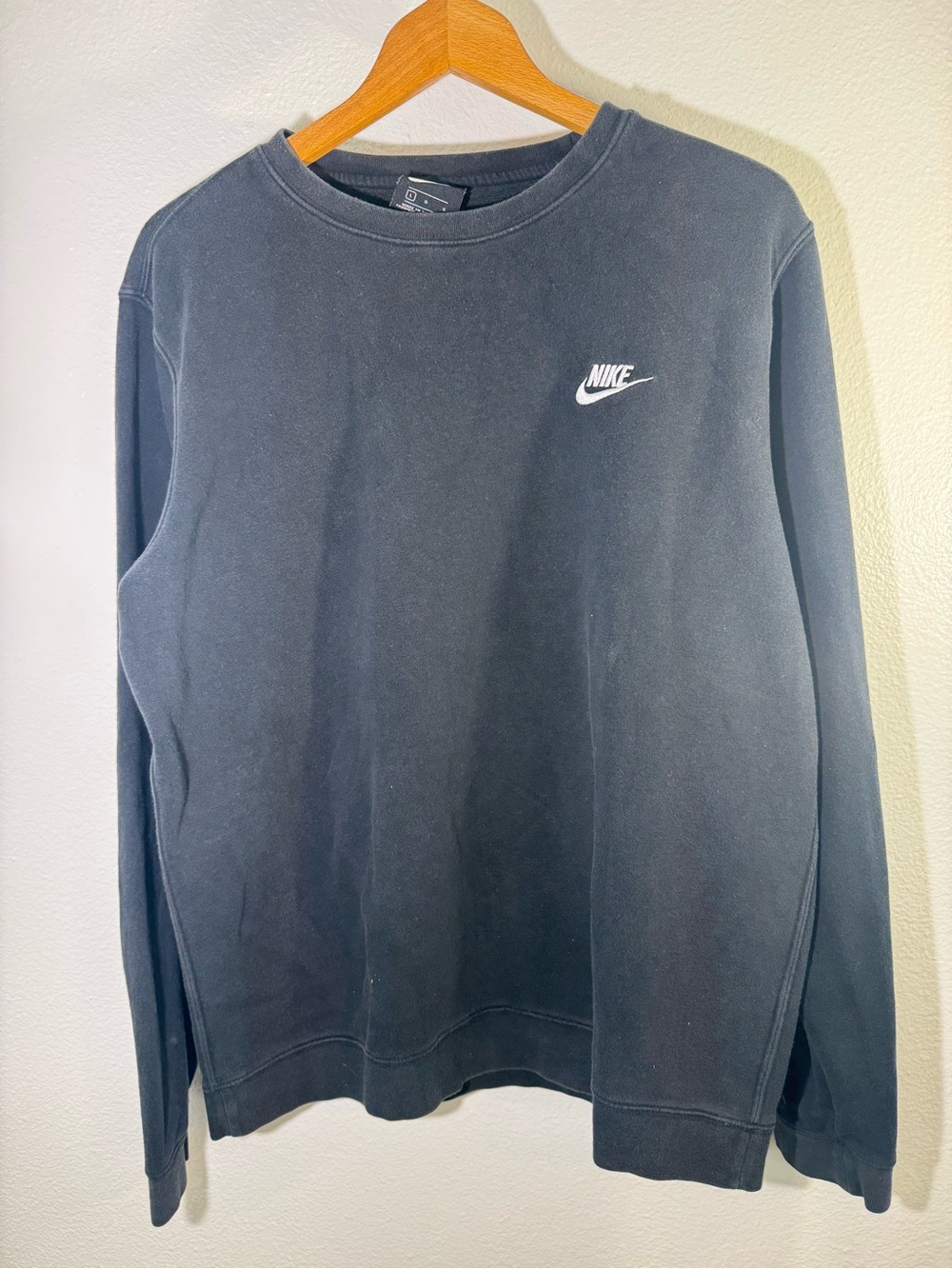 Nike Black Crewneck Sweatshirt with White Logo